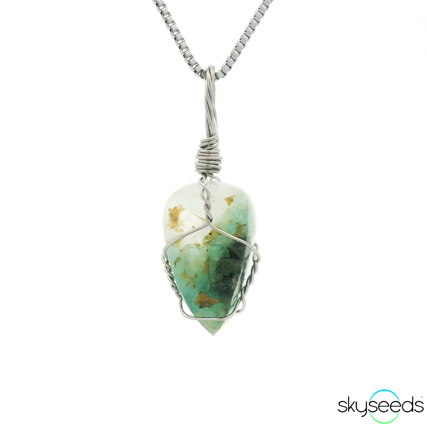 
                  
                    Emerald in Quartz Pendant
                  
                