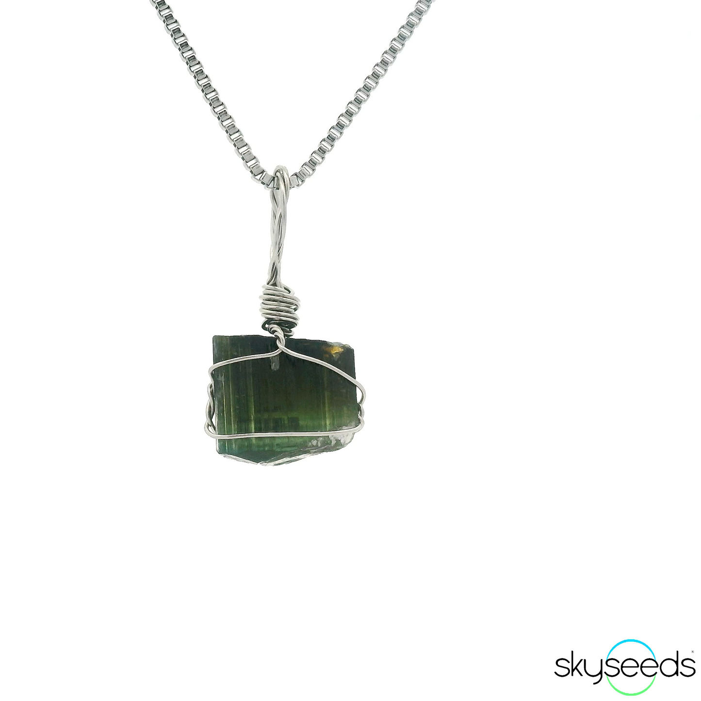 
                  
                    Raw Green Tourmaline Pendant
                  
                