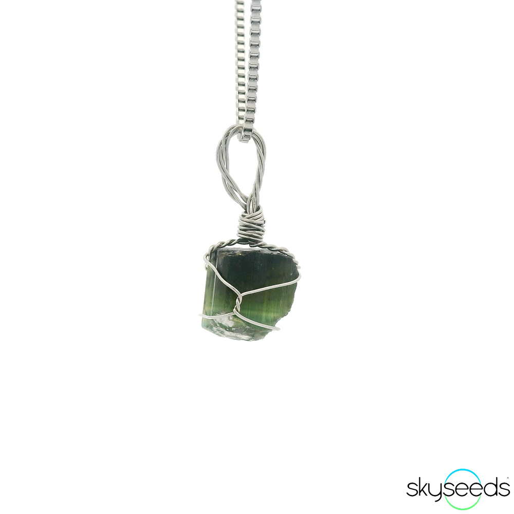 
                  
                    Raw Green Tourmaline Pendant
                  
                