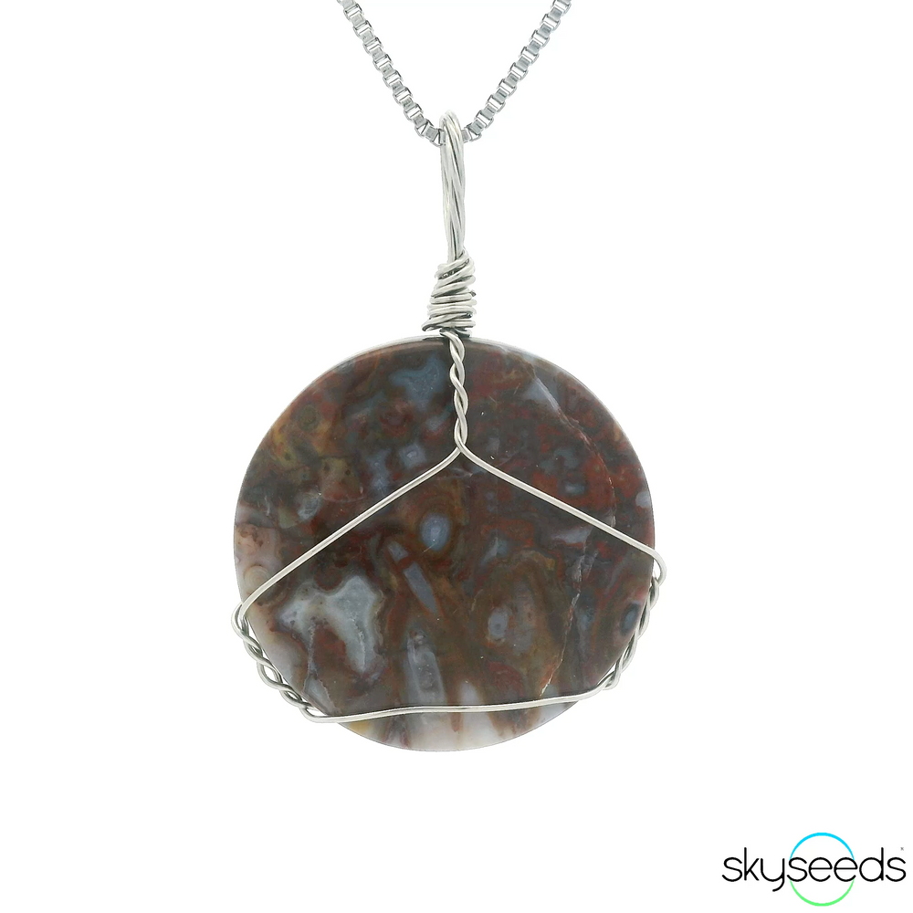 
                  
                    Red Plume Agate Pendant
                  
                