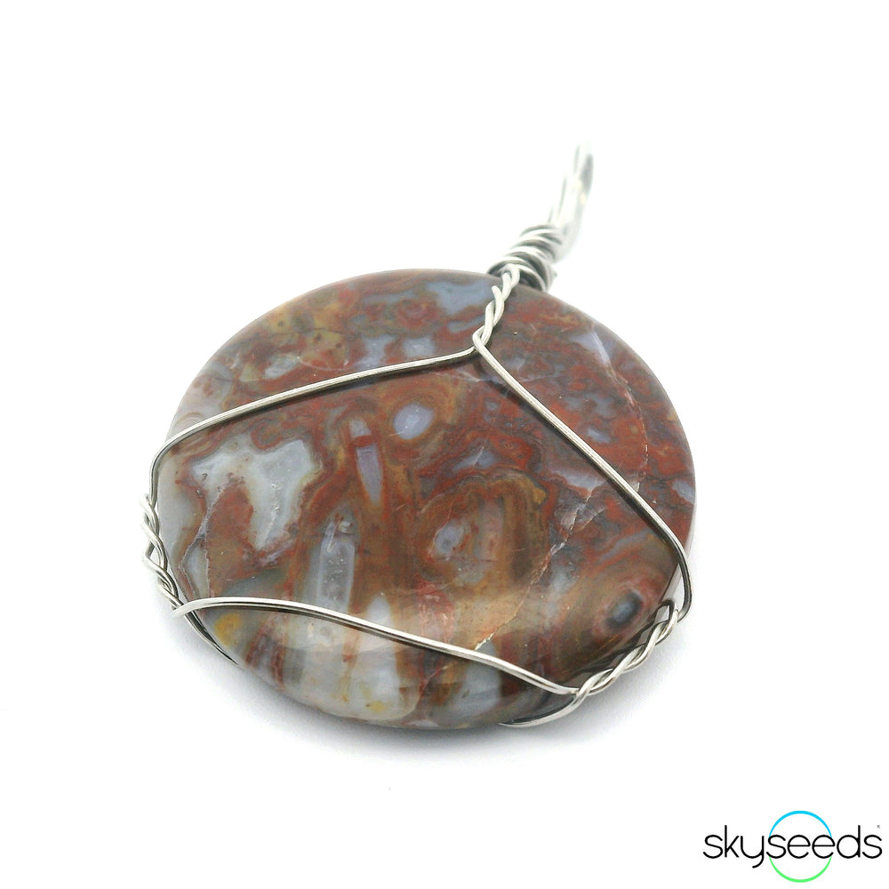 Red Plume Agate Pendant