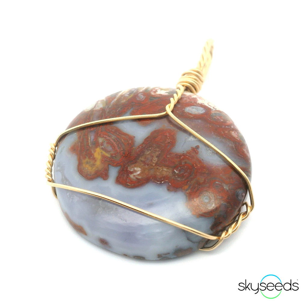 Red Plume Agate Pendant