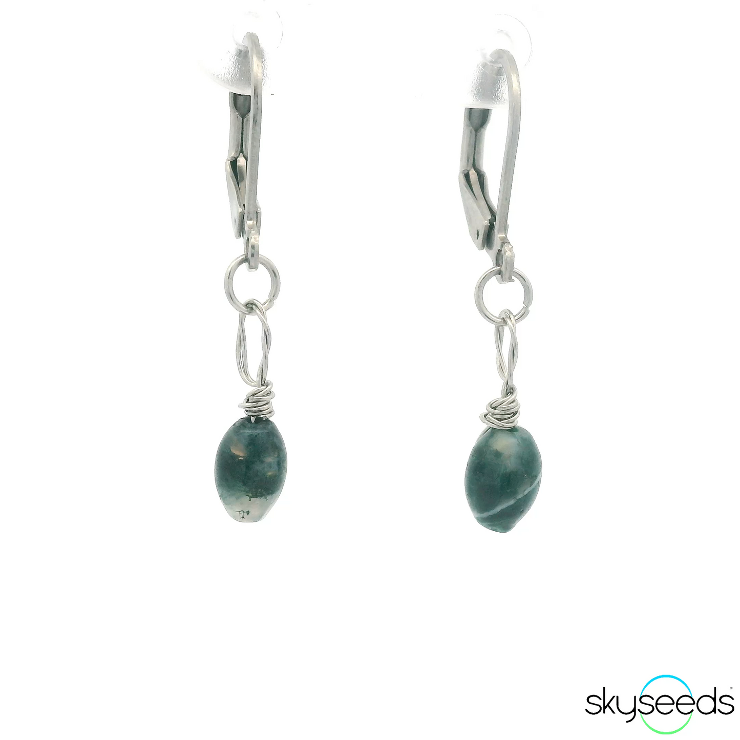 
                  
                    Moss Agate Earrings
                  
                