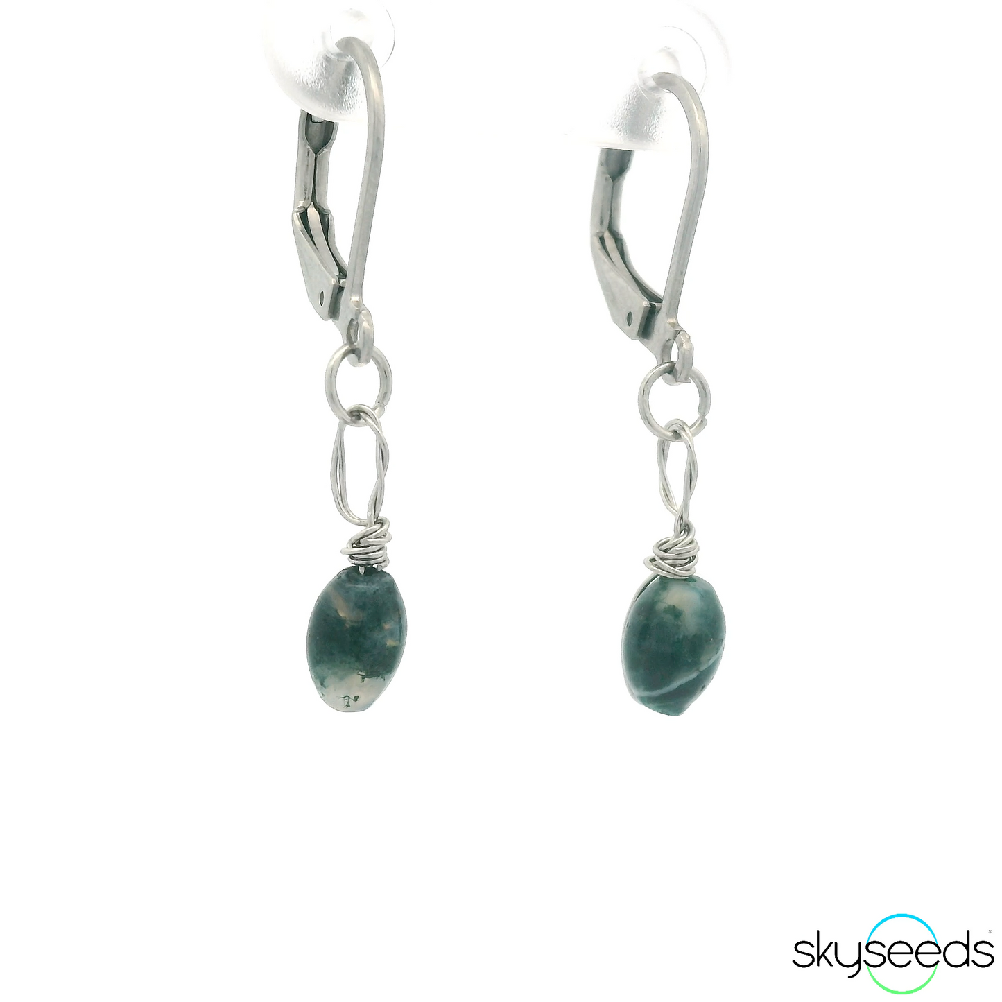 
                  
                    Moss Agate Earrings
                  
                