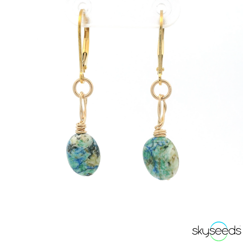 Turquoise Azurite Earrings