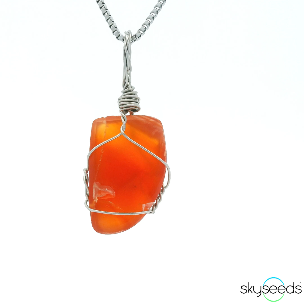 
                  
                    Carnelian - Stainless Steel Pendant
                  
                