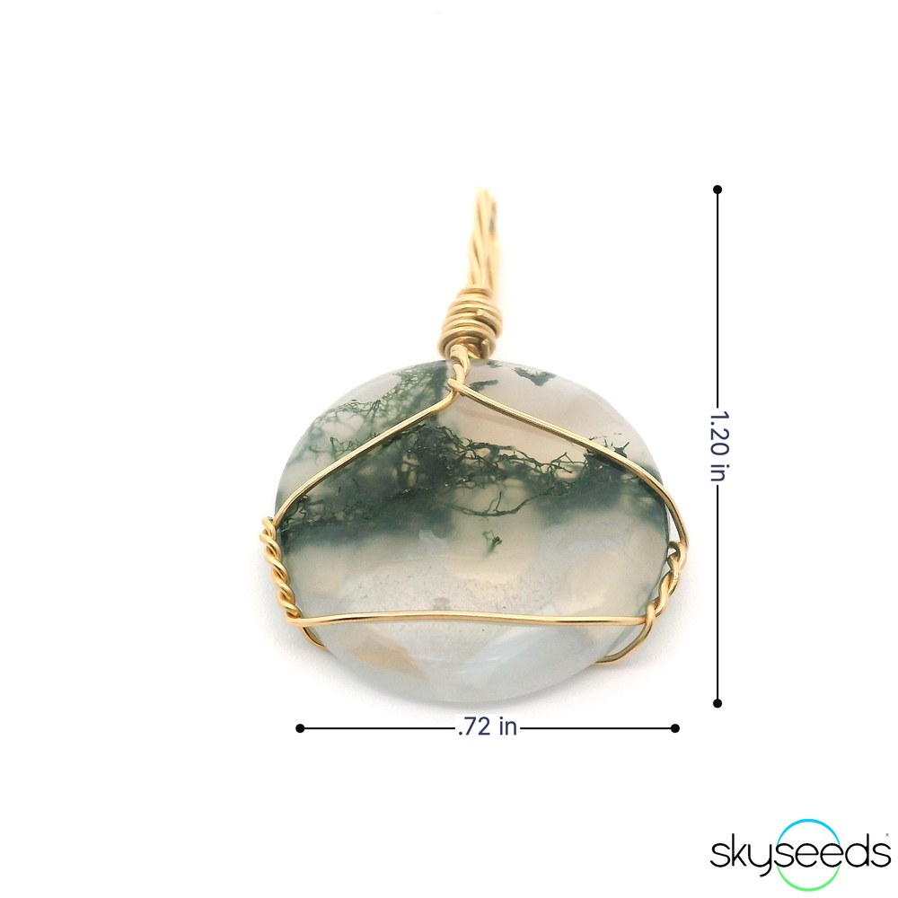 
                  
                    Moss Agate - 14kt Gold Filled Pendant
                  
                