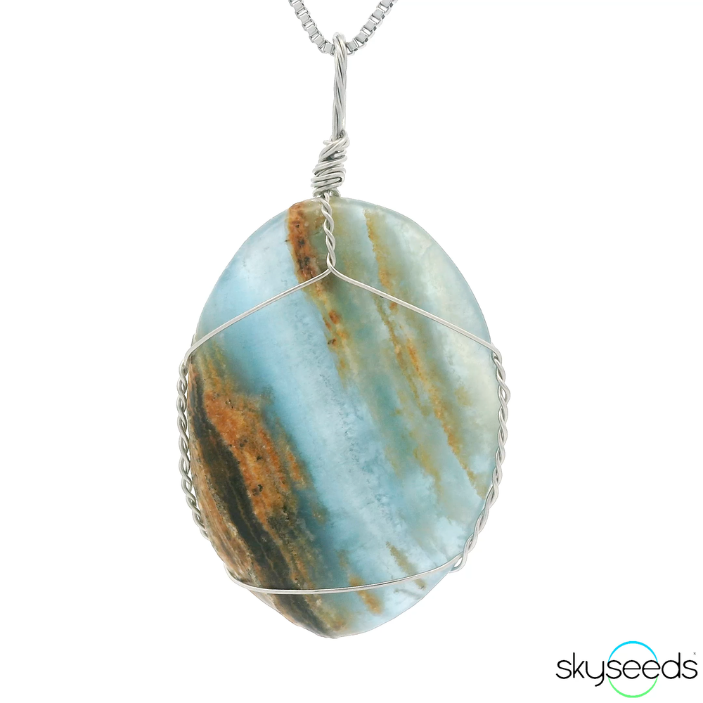 
                  
                    Lemurian Aquatine - Stainless Steel Pendant
                  
                