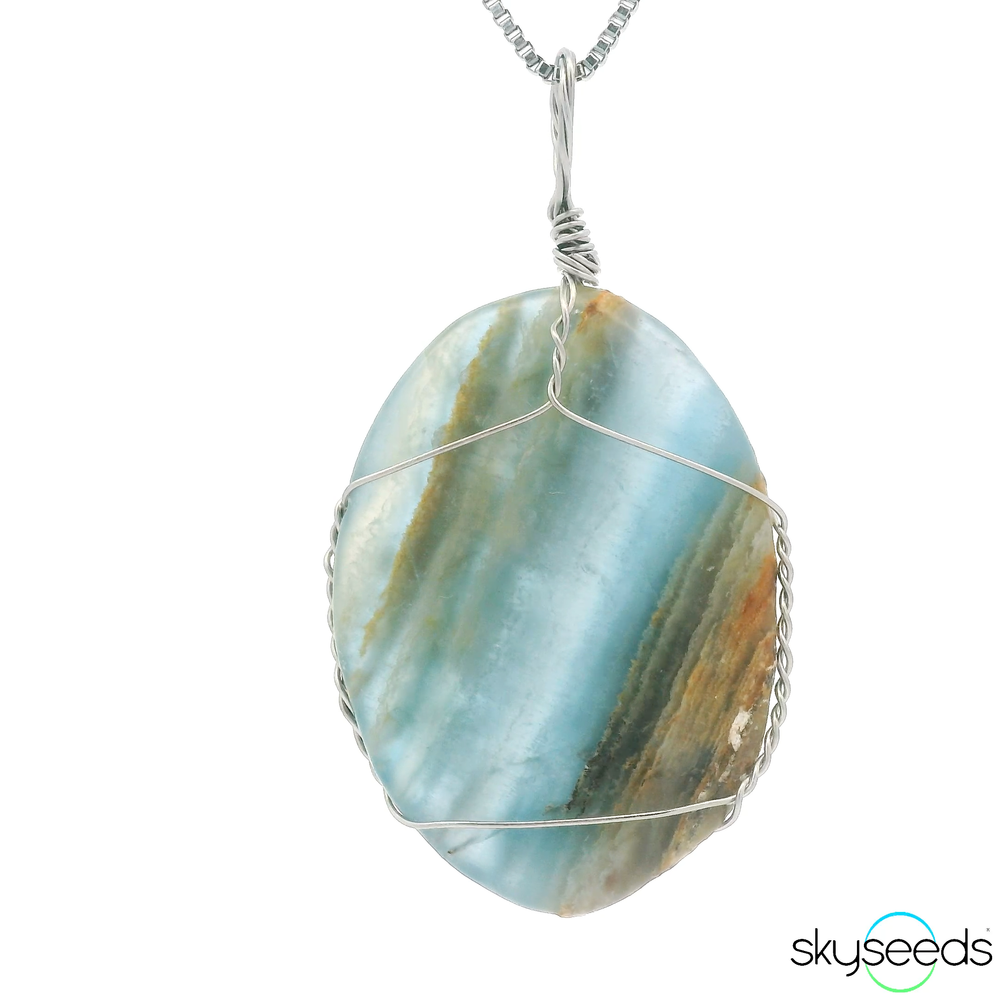 
                  
                    Lemurian Aquatine - Stainless Steel Pendant
                  
                