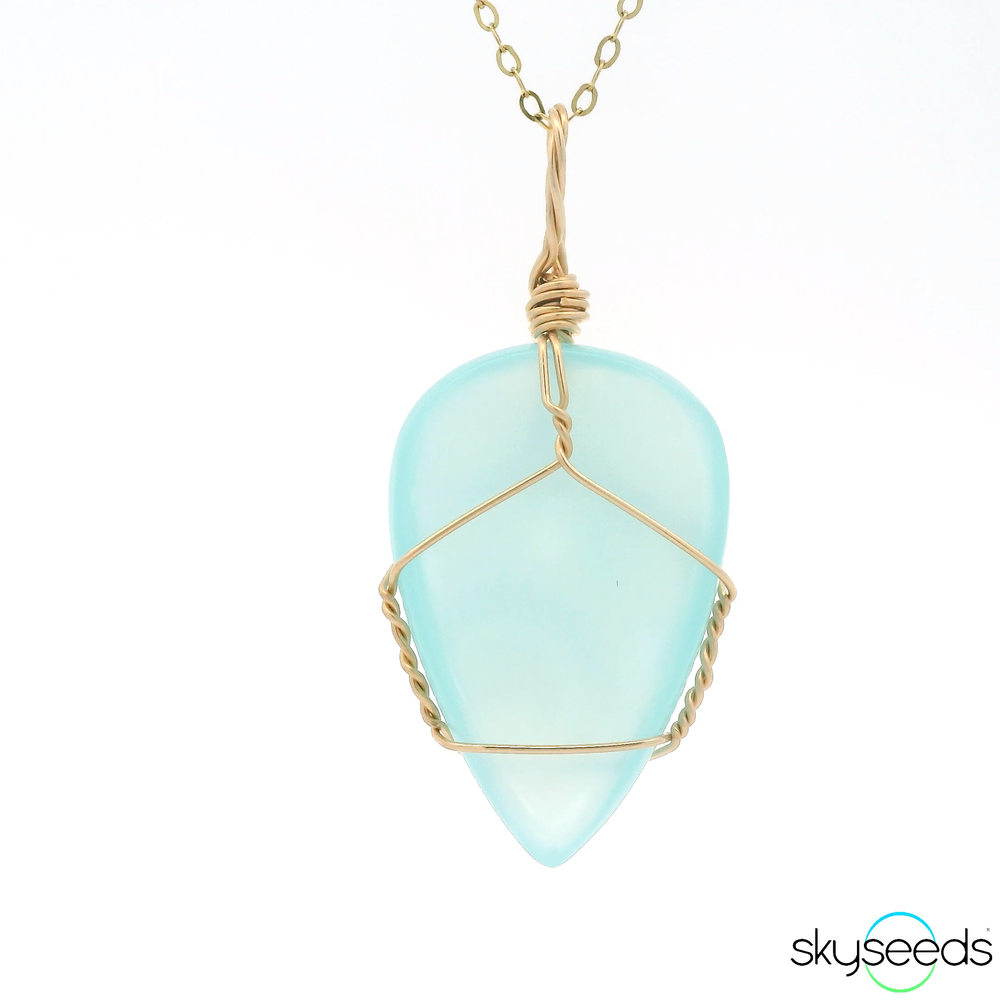 
                  
                    Aqua Chalcedony - 14kt Gold Filled Pendant
                  
                