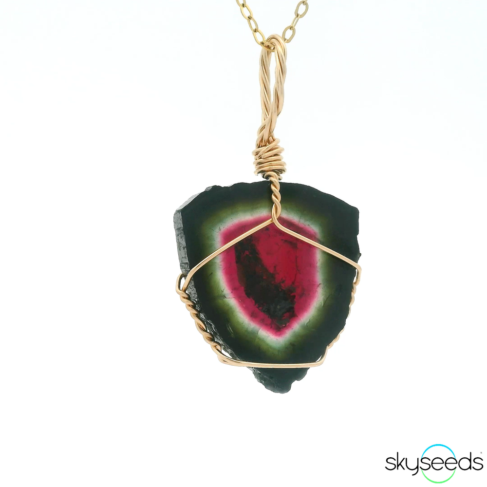 
                  
                    Watermelon Tourmaline - 14kt Gold Filled Pendant
                  
                