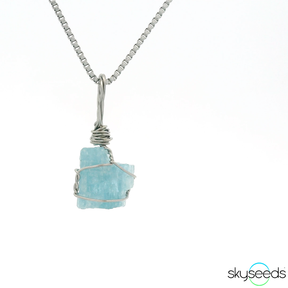 
                  
                    Aquamarine - Stainless Steel Pendant
                  
                