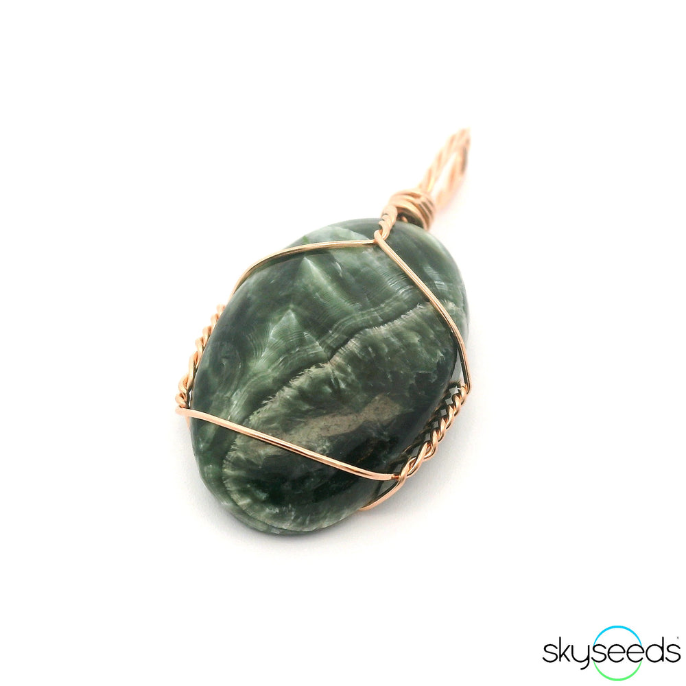 Seraphinite - 14kt Rose Gold Filled Pendant