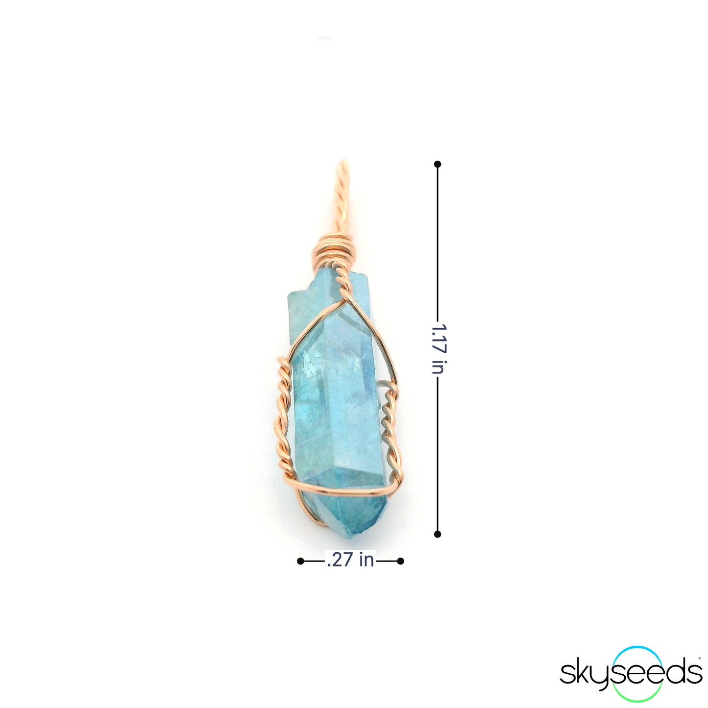 
                  
                    Aqua Aura Quartz - 14kt Rose Gold Filled Pendant
                  
                