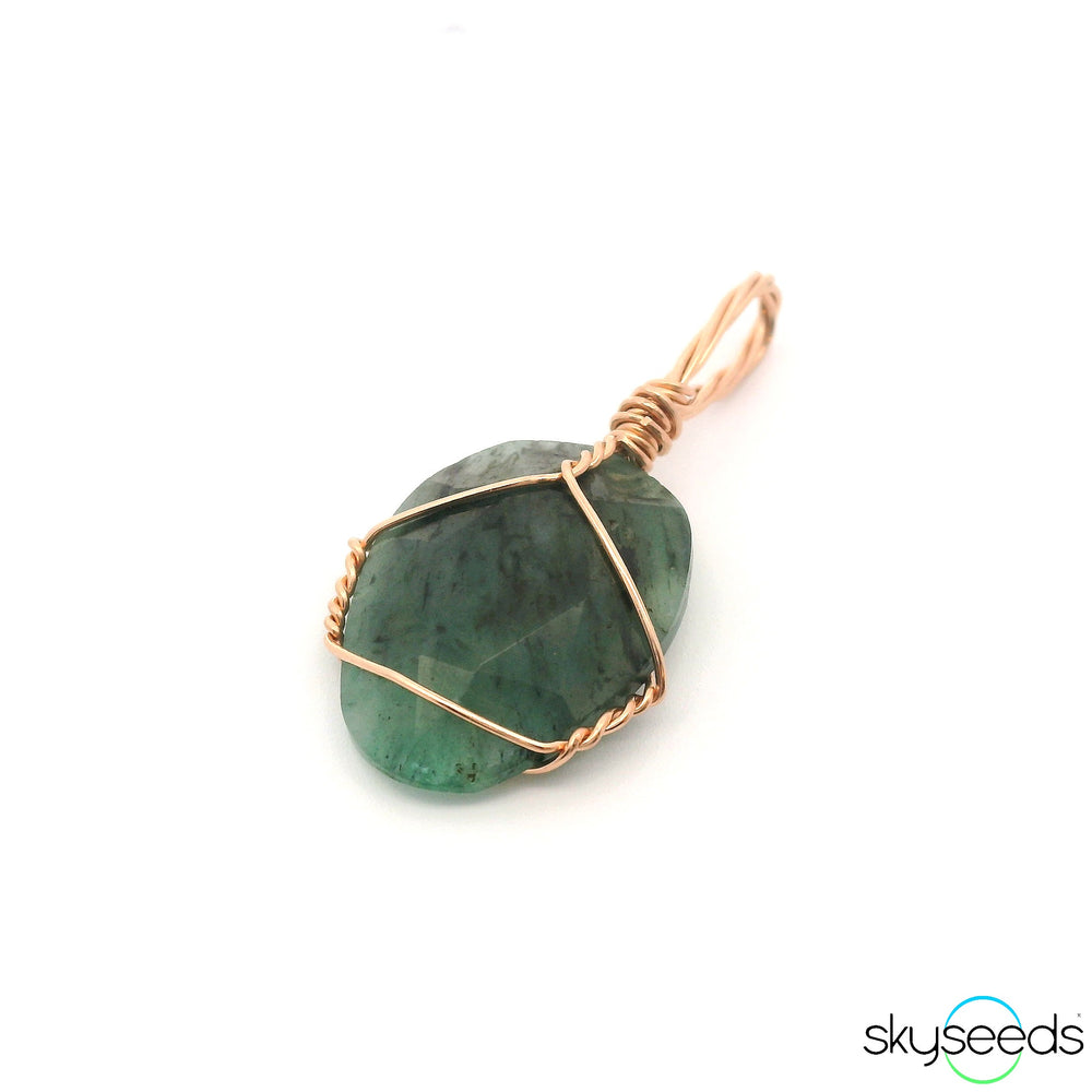 Emerald - 14kt Rose Gold Filled Pendant