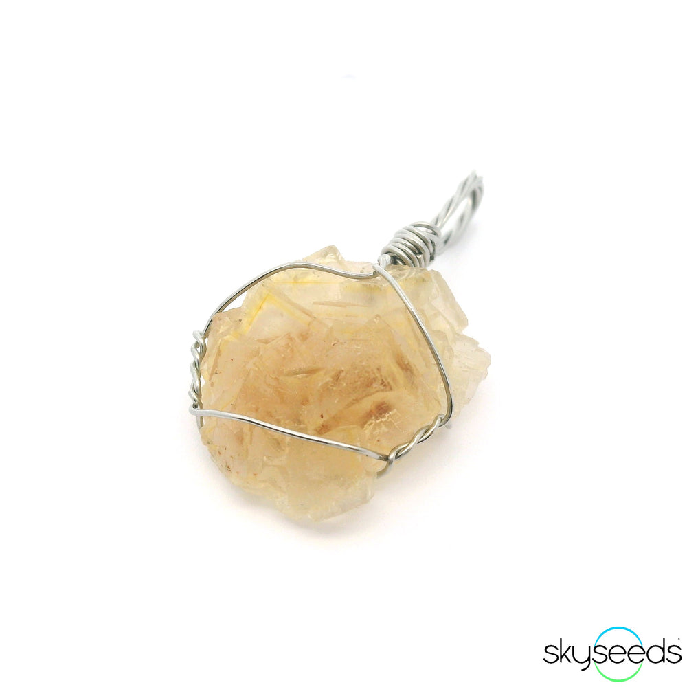 Spanish Fluorite - Stainless Steel Pendant