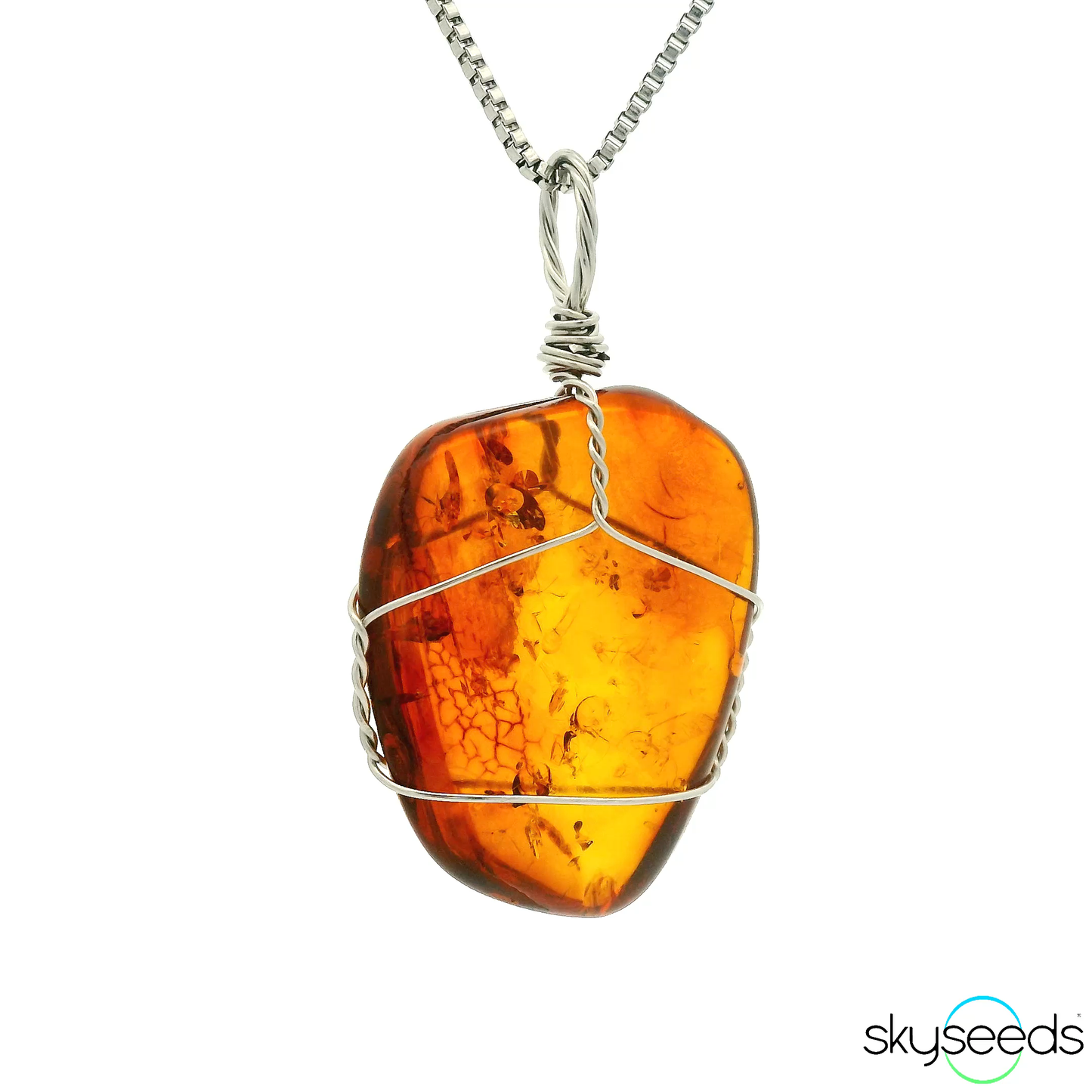 
                  
                    Amber - Stainless Steel Pendant
                  
                