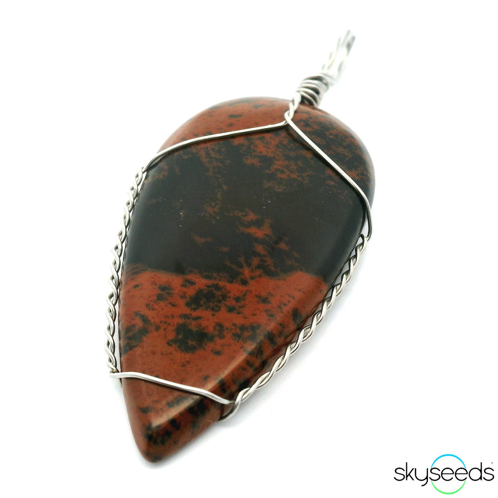 Mahogany Obsidian - Stainless Steel Pendant