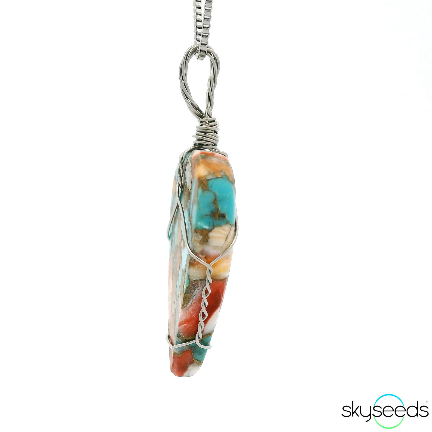 
                  
                    Spiny Oyster Turquoise - Stainless Steel Pendant
                  
                