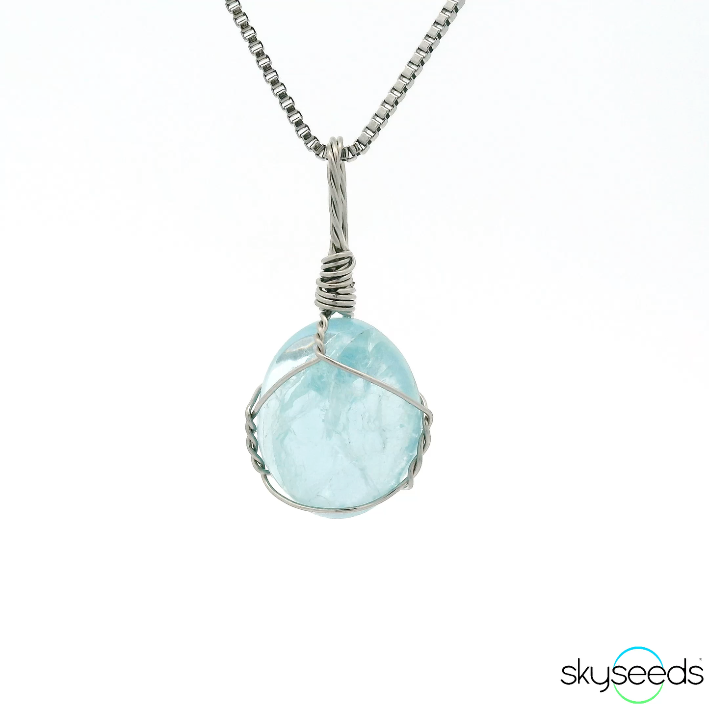 
                  
                    Aquamarine - Stainless Steel Pendant
                  
                