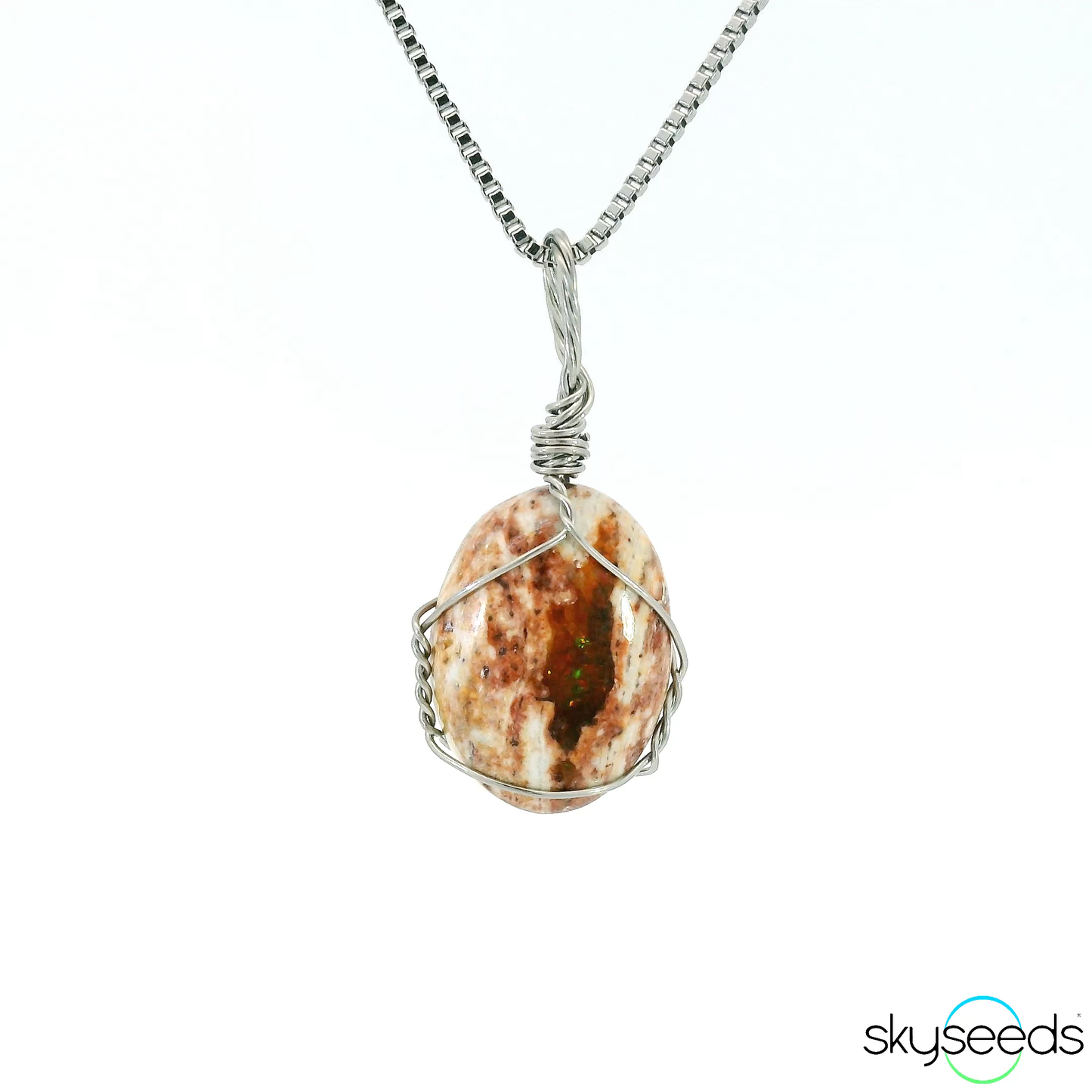
                  
                    Mexican Fire Opal - Stainless Steel Pendant
                  
                