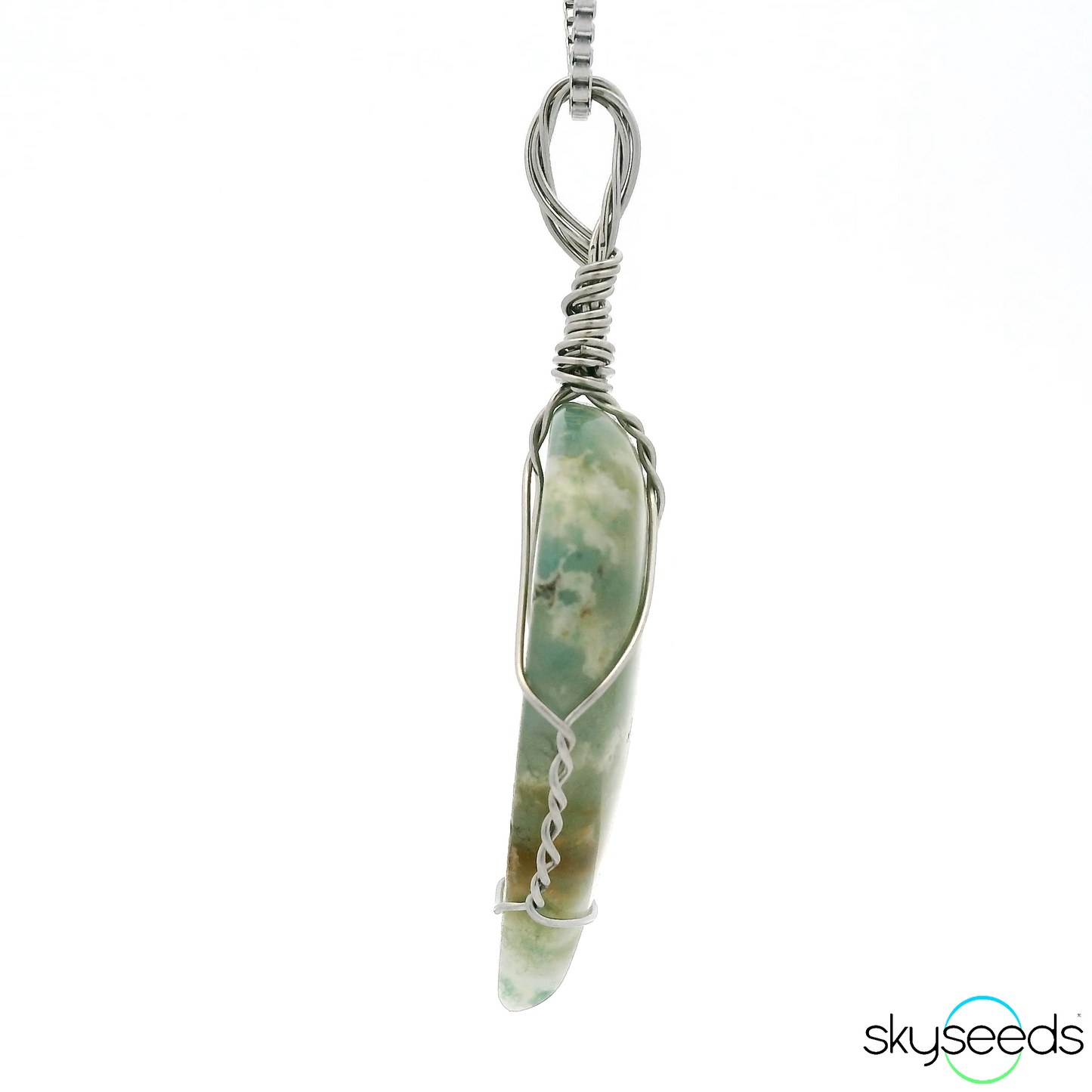 
                  
                    Moss Agate - Stainless Steel Pendant
                  
                