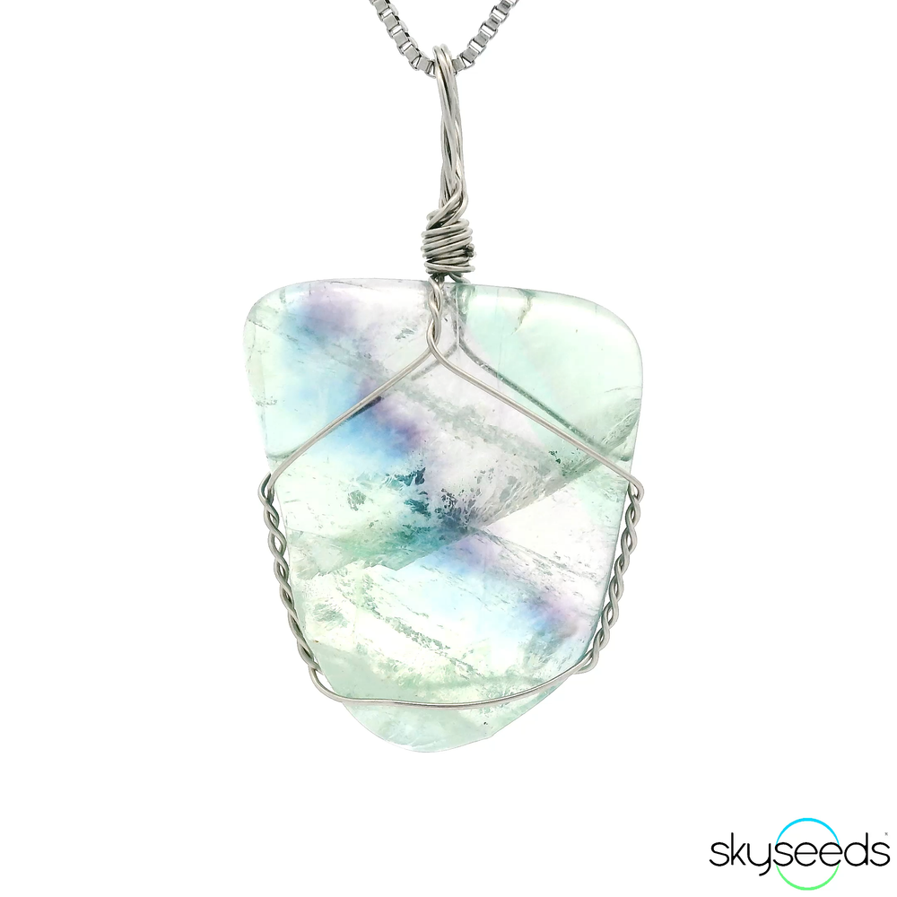 
                  
                    Rainbow Fluorite - Stainless Steel Pendant
                  
                