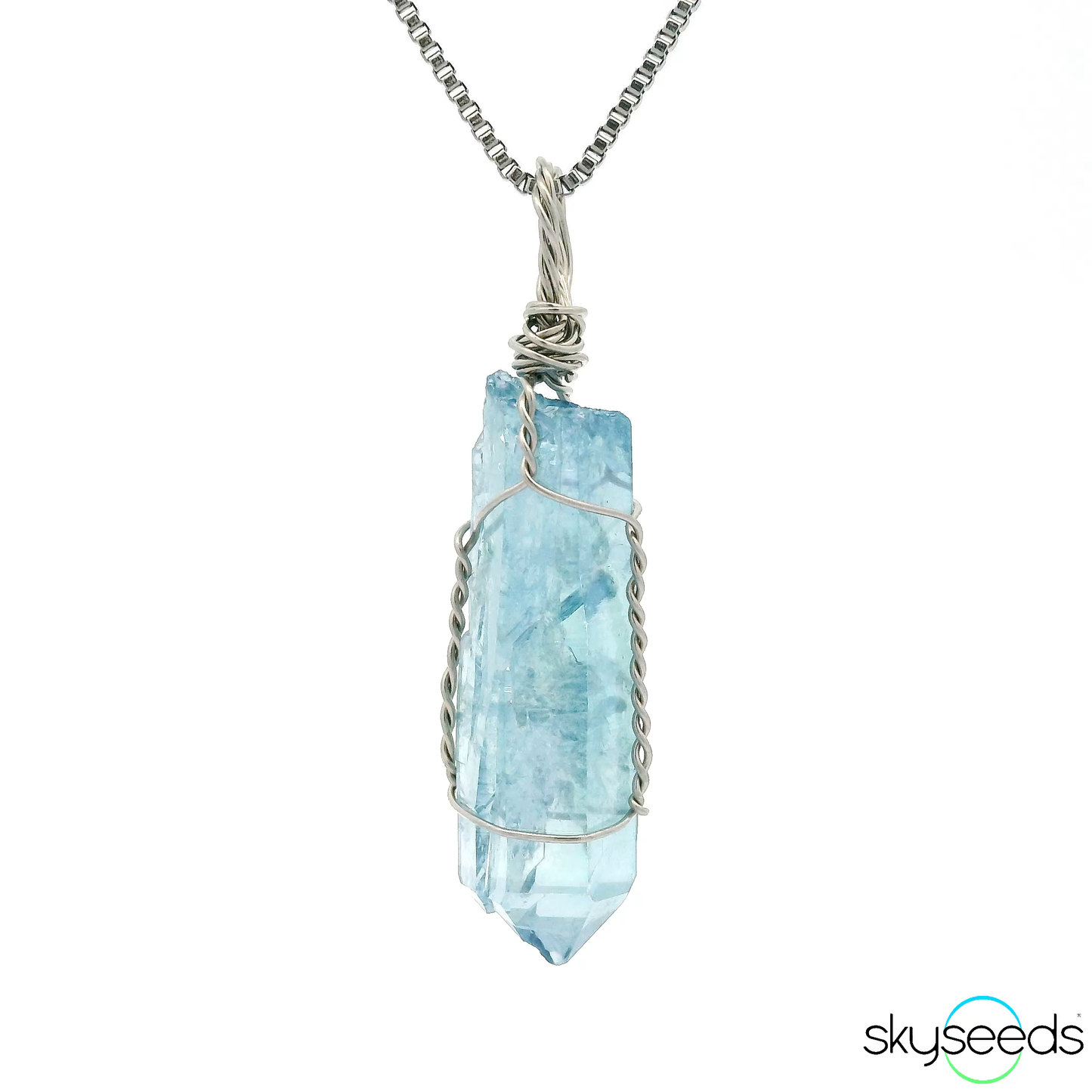 
                  
                    Aqua Aura Quartz - Stainless Steel Pendant
                  
                