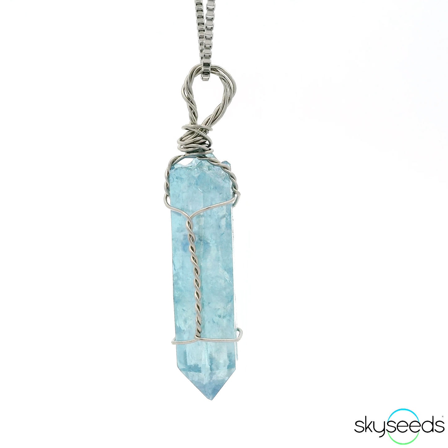 
                  
                    Aqua Aura Quartz - Stainless Steel Pendant
                  
                