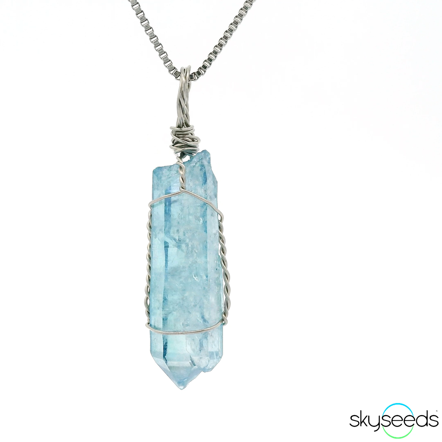 
                  
                    Aqua Aura Quartz - Stainless Steel Pendant
                  
                