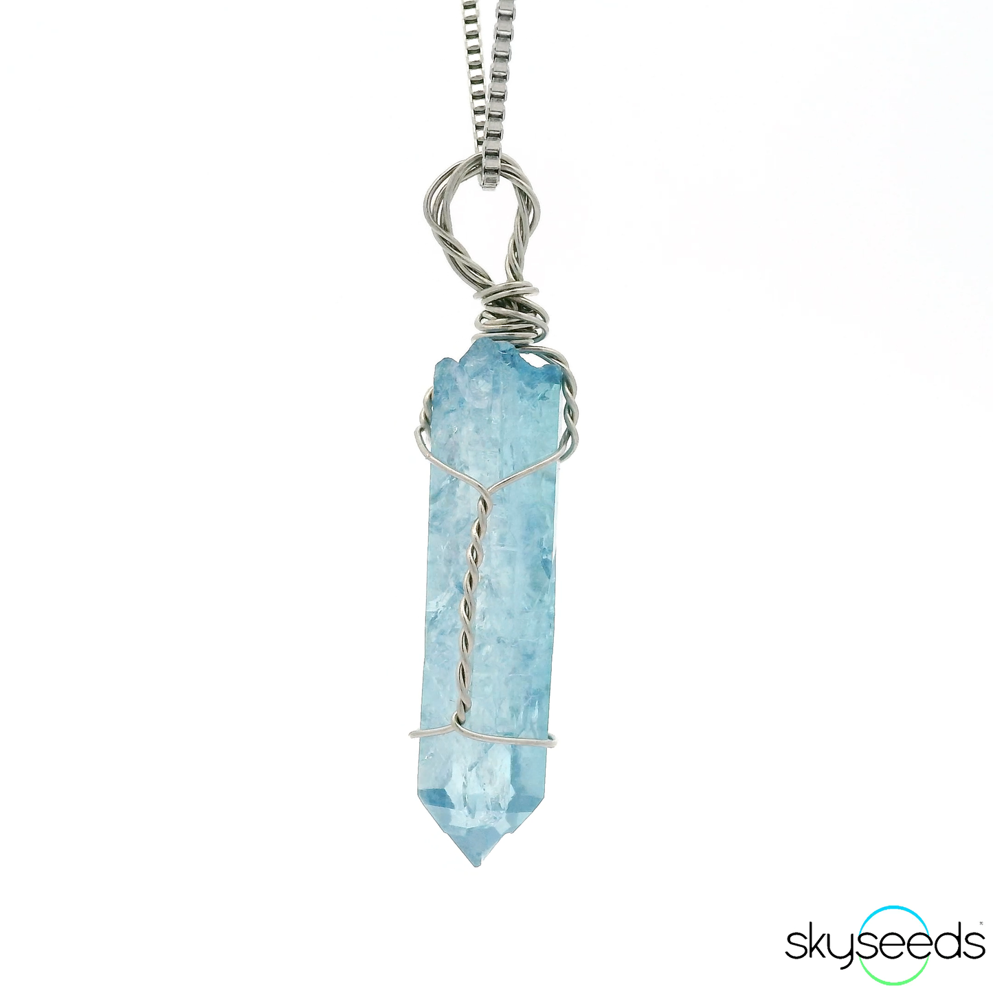 
                  
                    Aqua Aura Quartz - Stainless Steel Pendant
                  
                