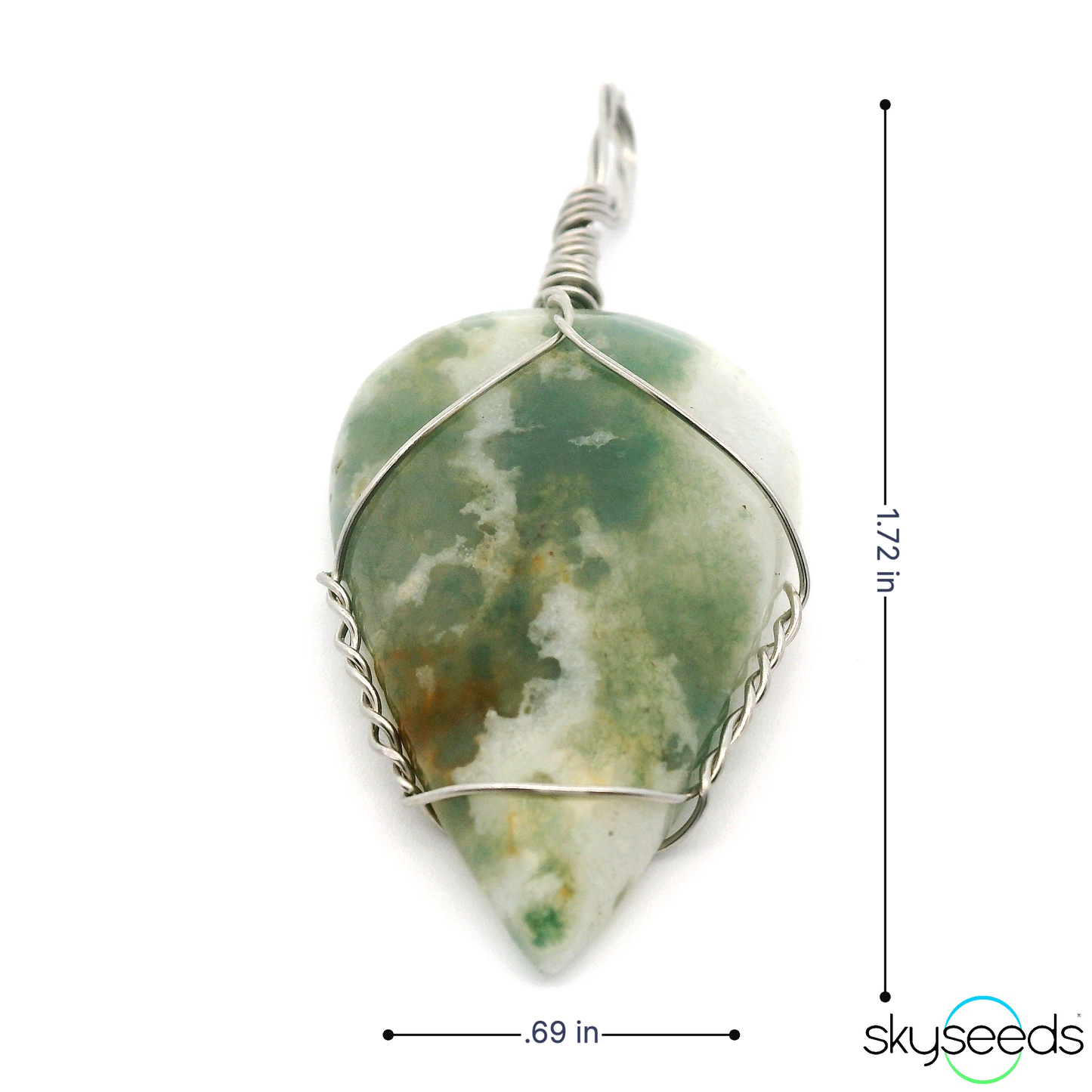 
                  
                    Moss Agate - Stainless Steel Pendant
                  
                