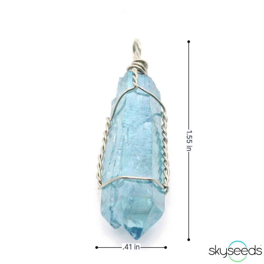 
                  
                    Aqua Aura Quartz - Stainless Steel Pendant
                  
                