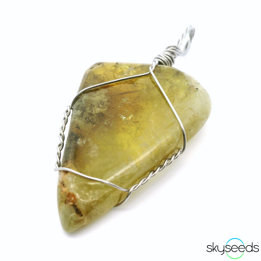 Green Garnet - Stainless Steel Pendant
