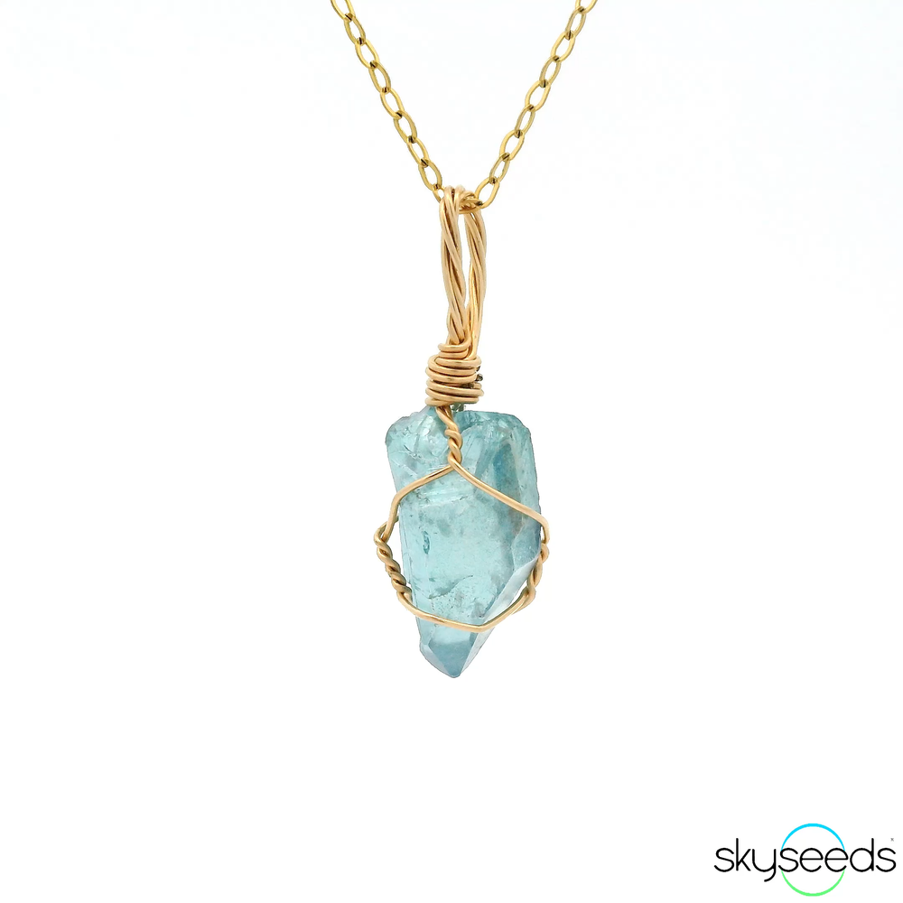 
                  
                    Aqua Aura Quartz - 14kt Gold Filled Pendant
                  
                