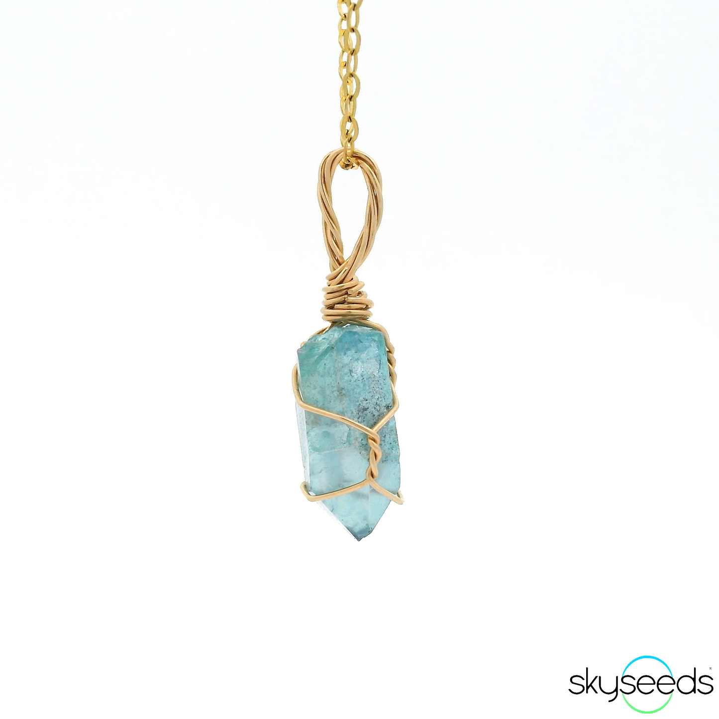 
                  
                    Aqua Aura Quartz - 14kt Gold Filled Pendant
                  
                