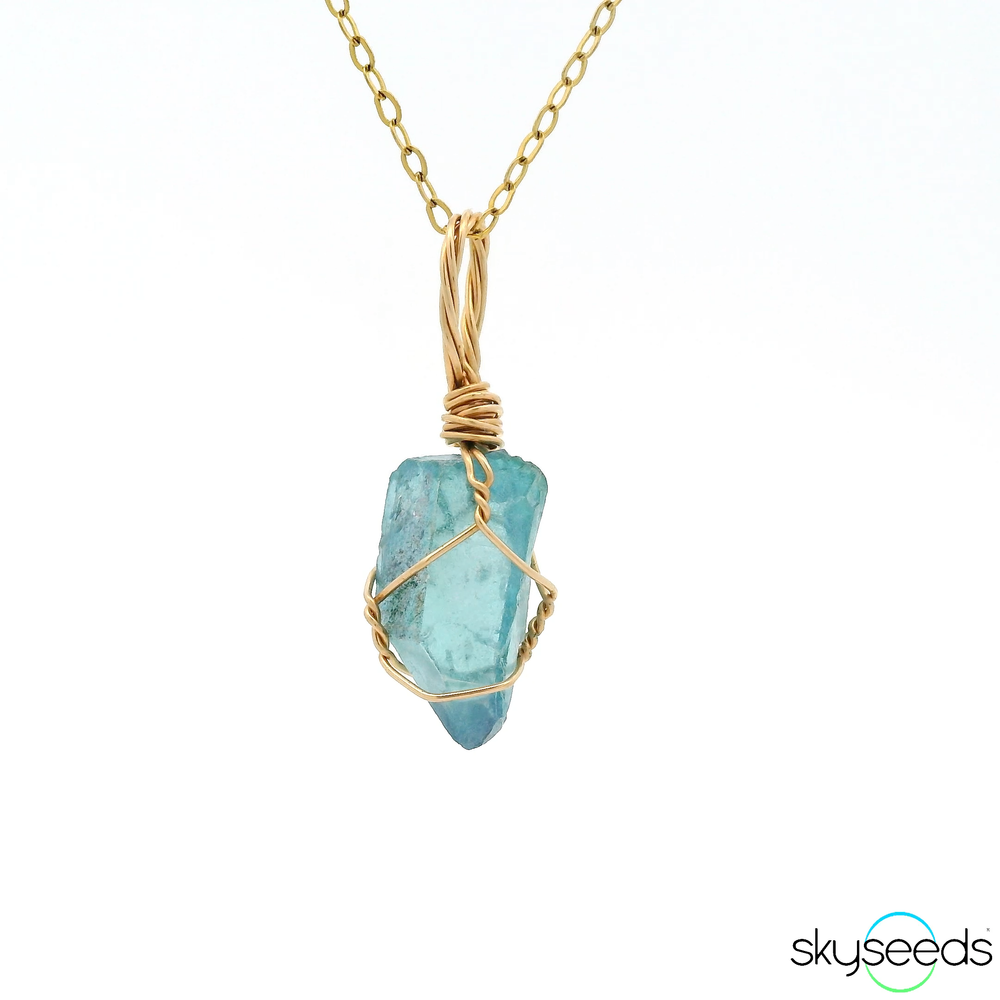 
                  
                    Aqua Aura Quartz - 14kt Gold Filled Pendant
                  
                