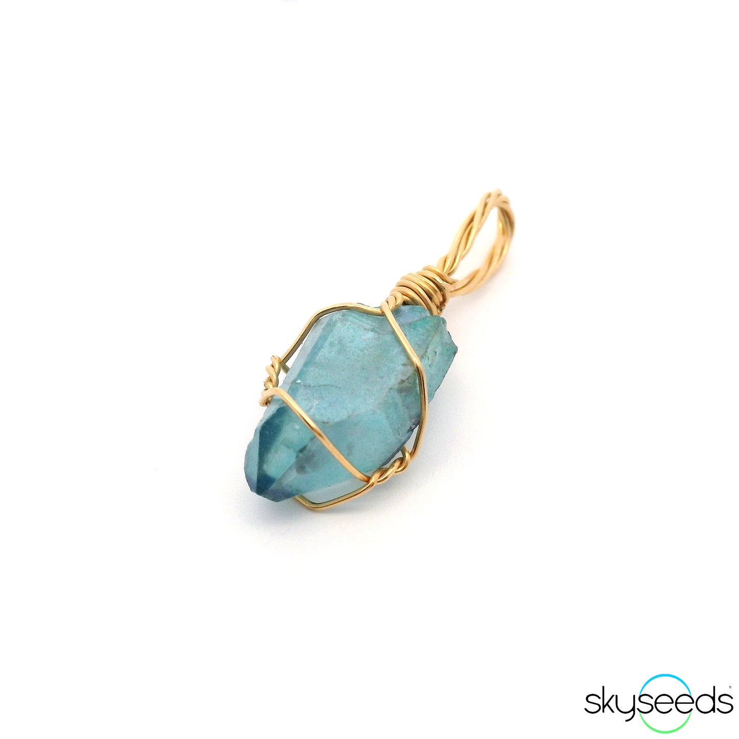 
                  
                    Aqua Aura Quartz - 14kt Gold Filled Pendant
                  
                