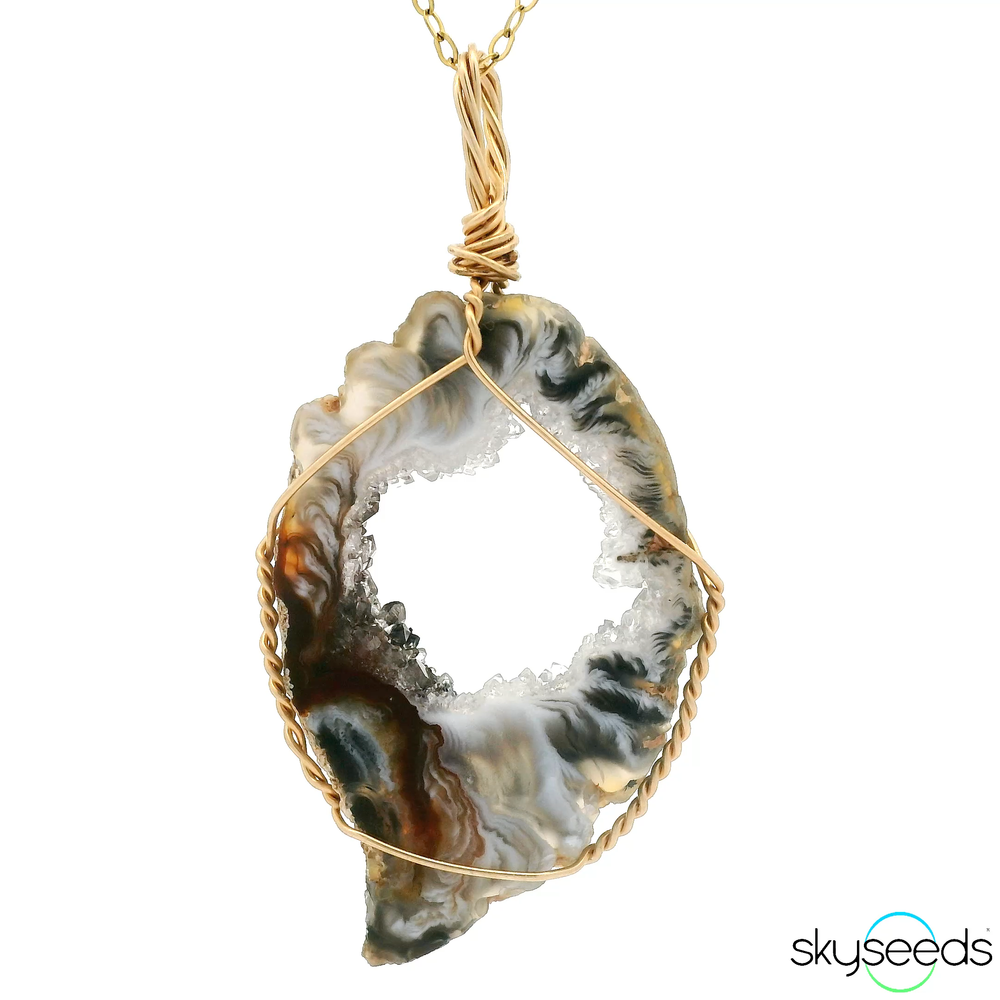 
                  
                    Druzy Agate - 14kt Gold Filled Pendant
                  
                