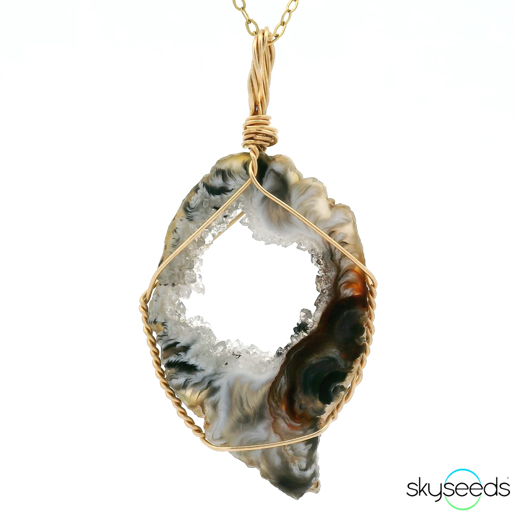 
                  
                    Druzy Agate - 14kt Gold Filled Pendant
                  
                