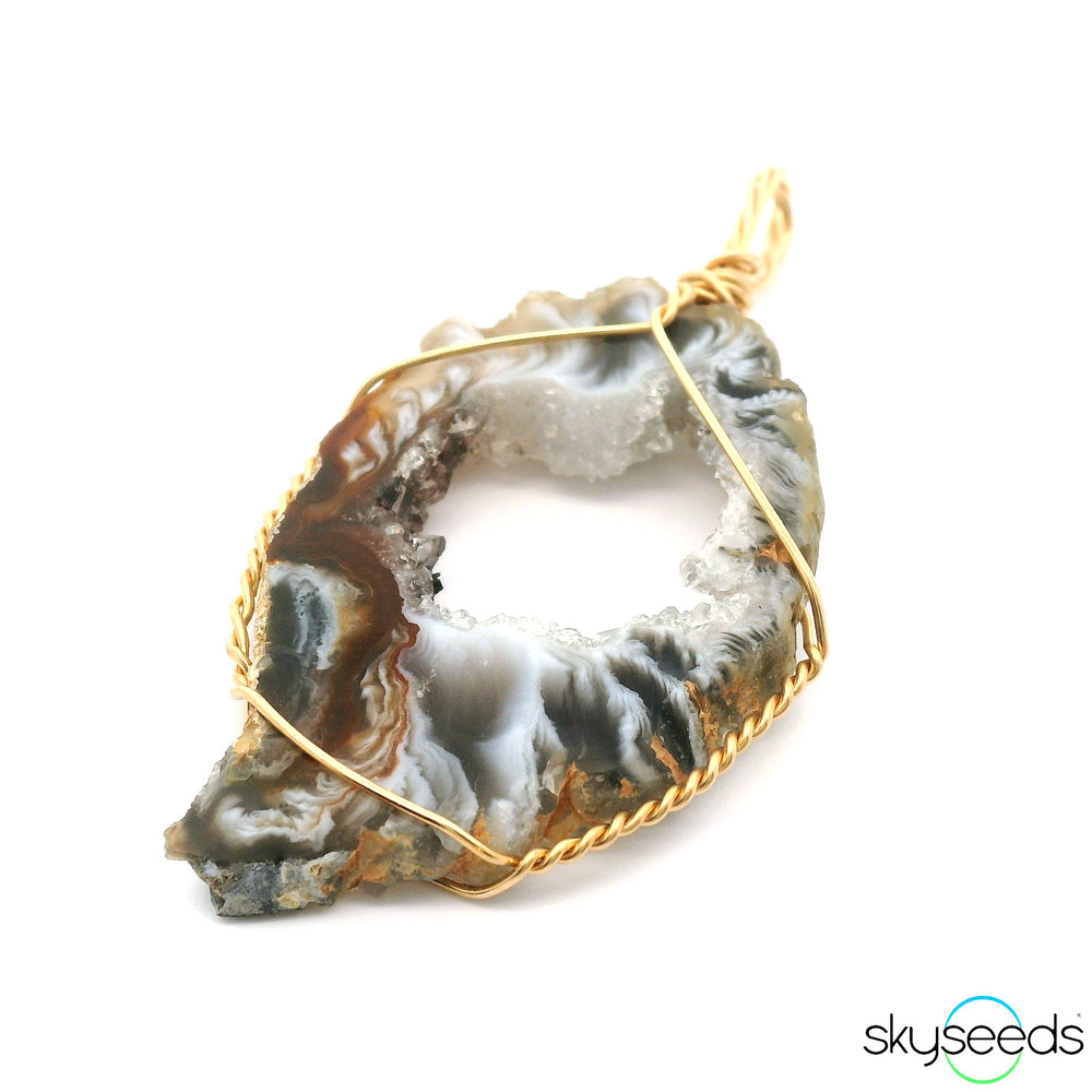 Druzy Agate - 14kt Gold Filled Pendant
