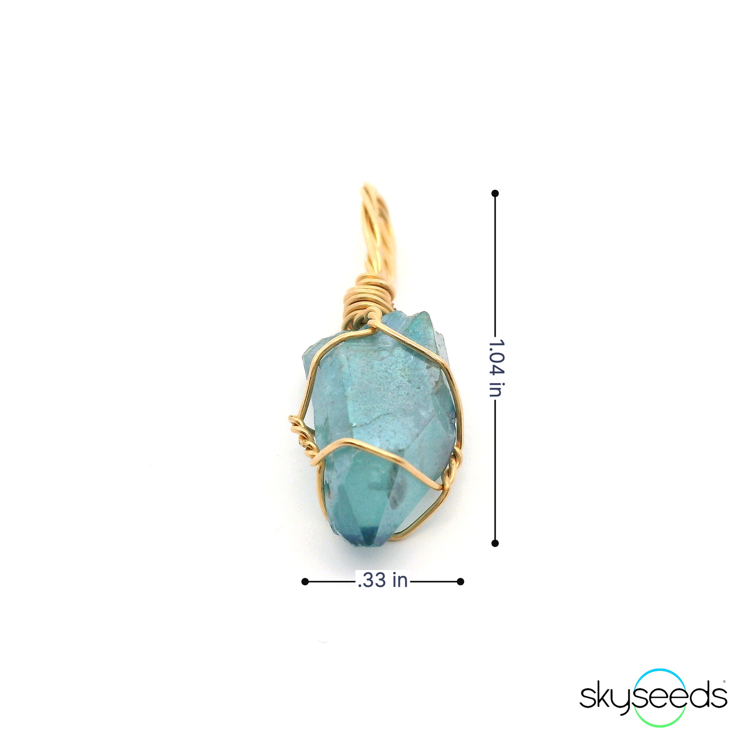 
                  
                    Aqua Aura Quartz - 14kt Gold Filled Pendant
                  
                