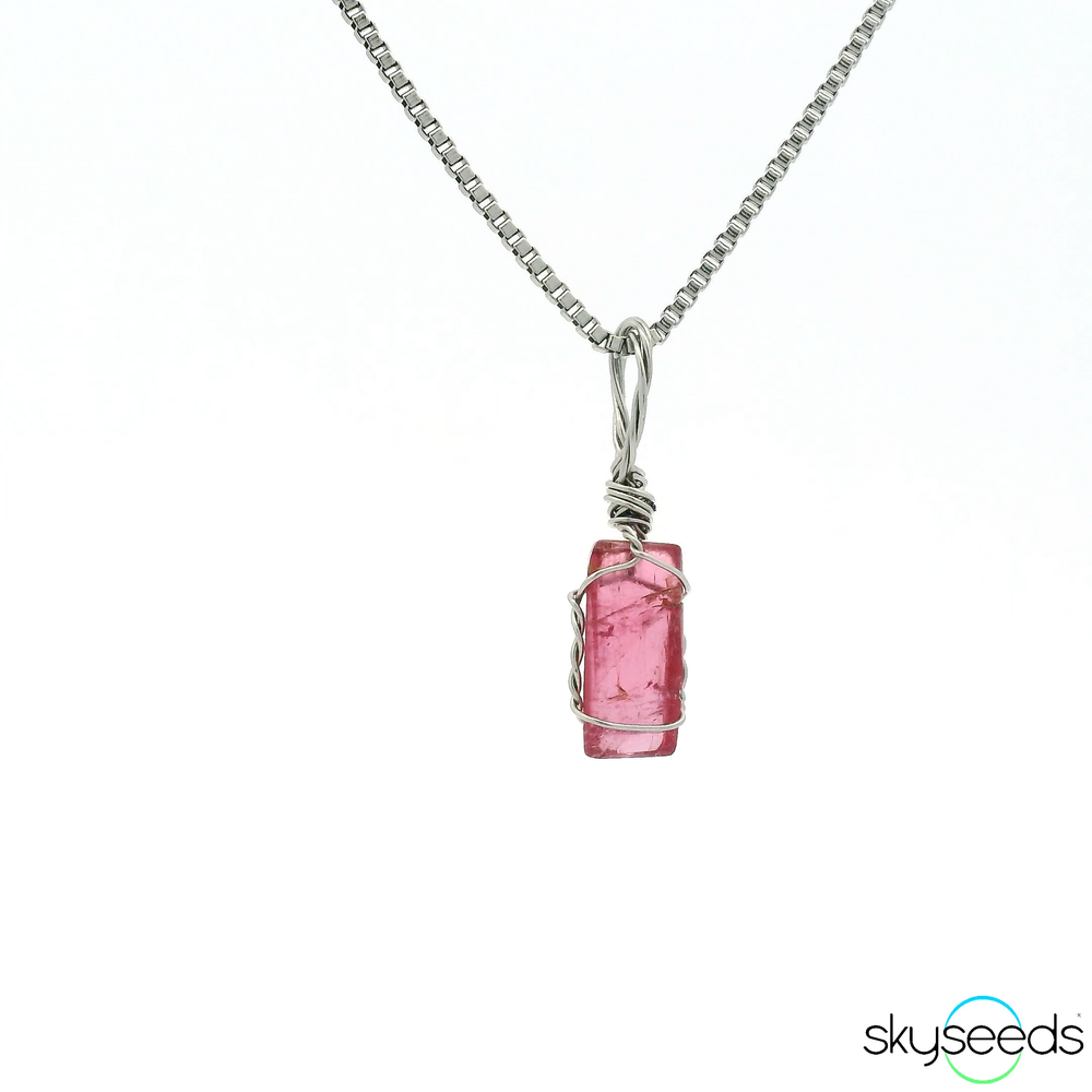 
                  
                    Pink Tourmaline - Stainless Steel Pendant
                  
                