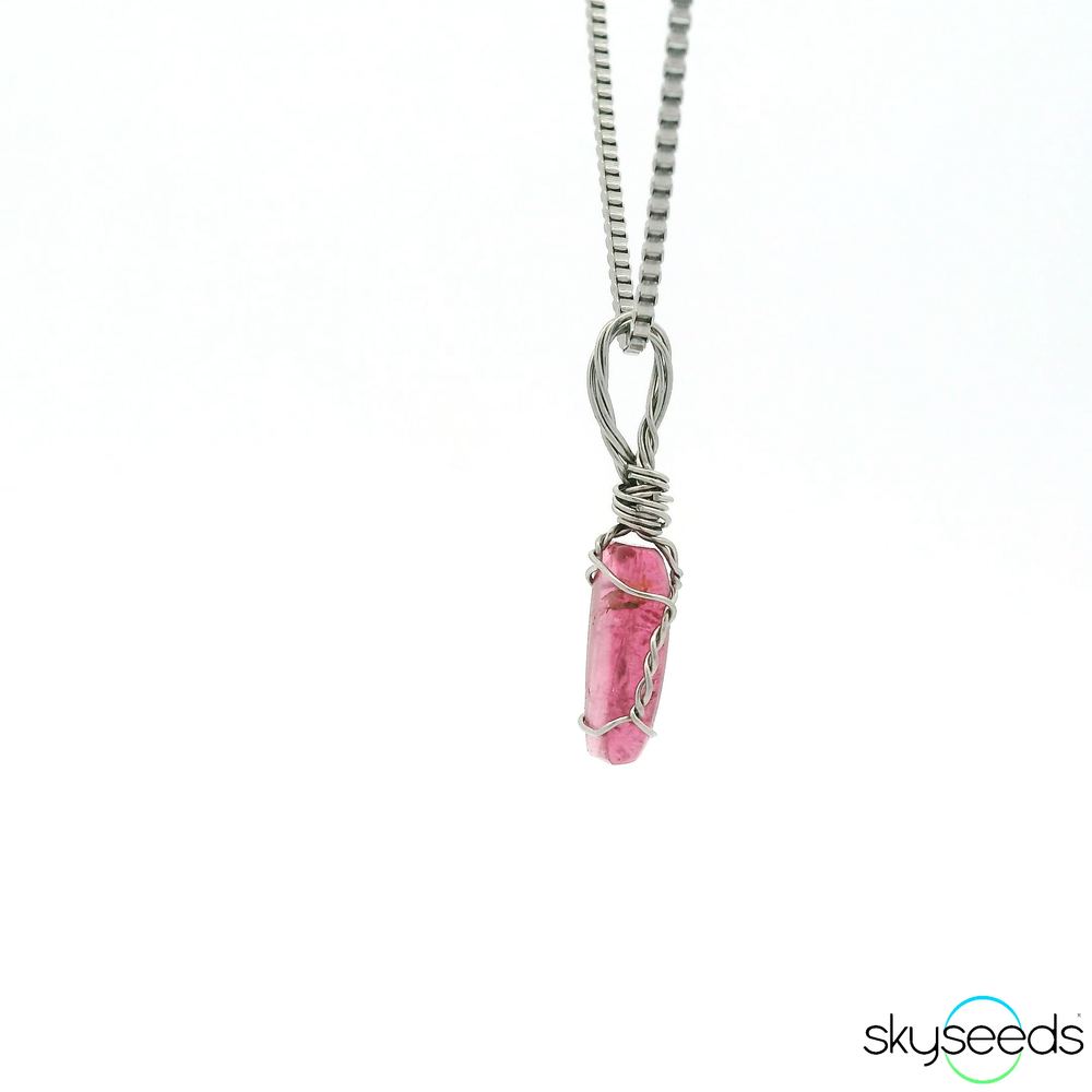 
                  
                    Pink Tourmaline - Stainless Steel Pendant
                  
                