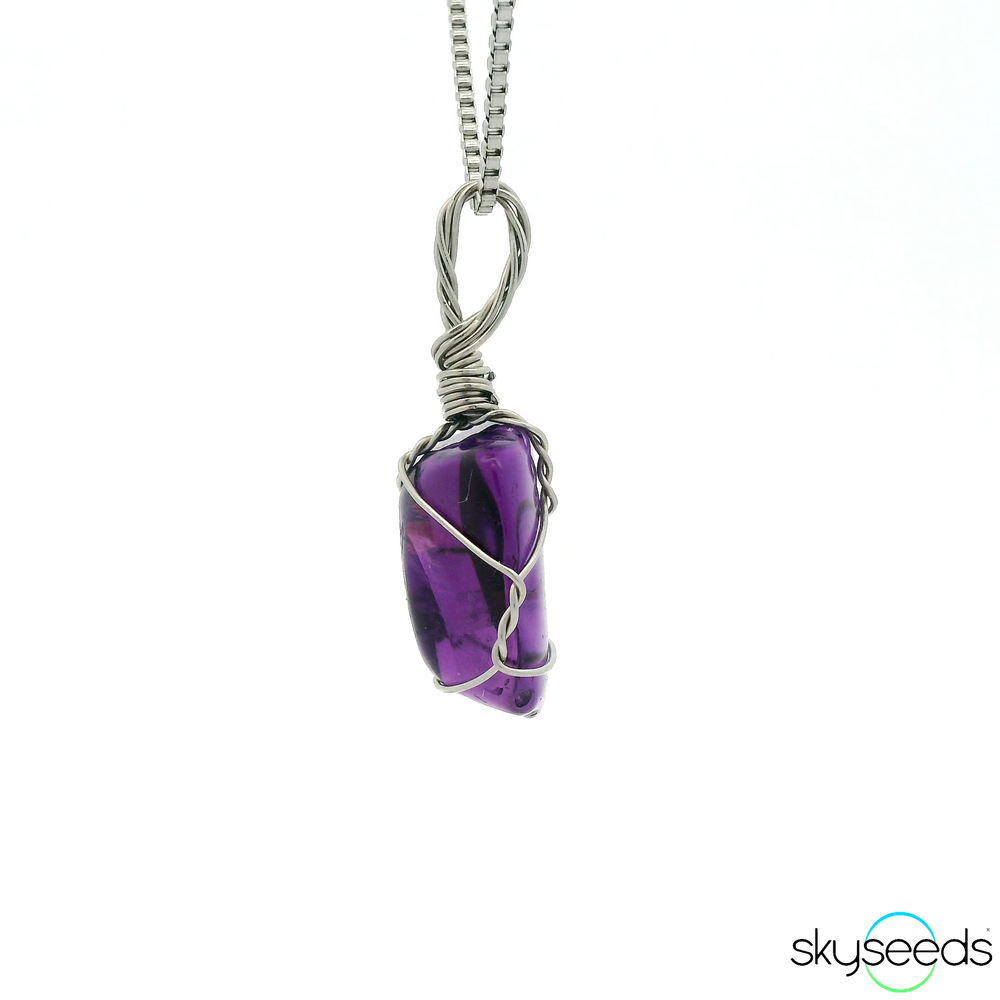 
                  
                    Amethyst - Stainless Steel Pendant
                  
                