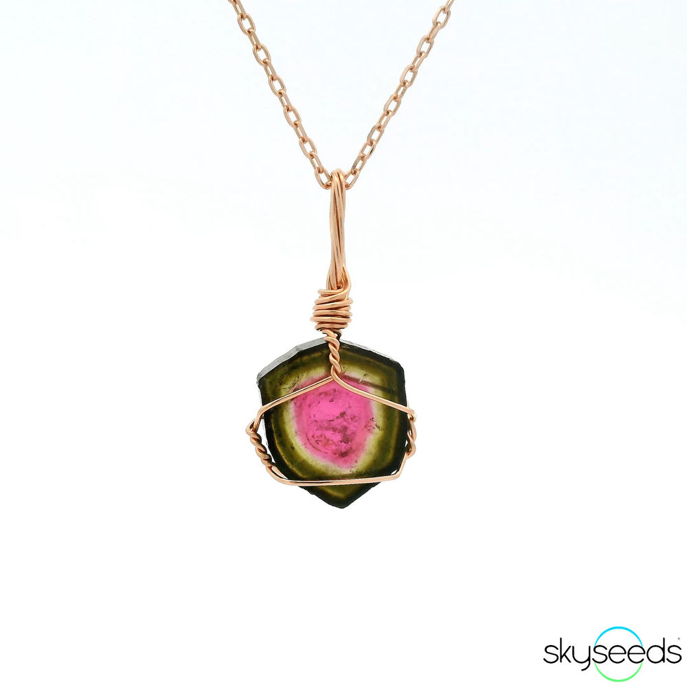 
                  
                    Watermelon Tourmaline - 14kt Rose Gold Filled Pendant
                  
                
