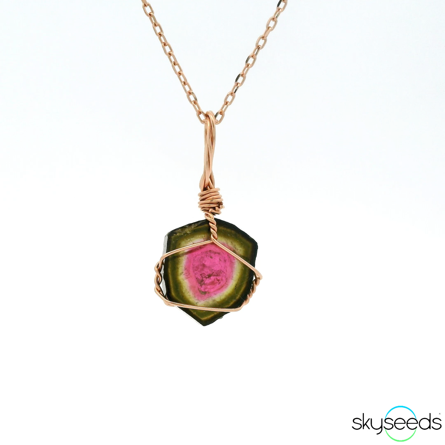 
                  
                    Watermelon Tourmaline - 14kt Rose Gold Filled Pendant
                  
                