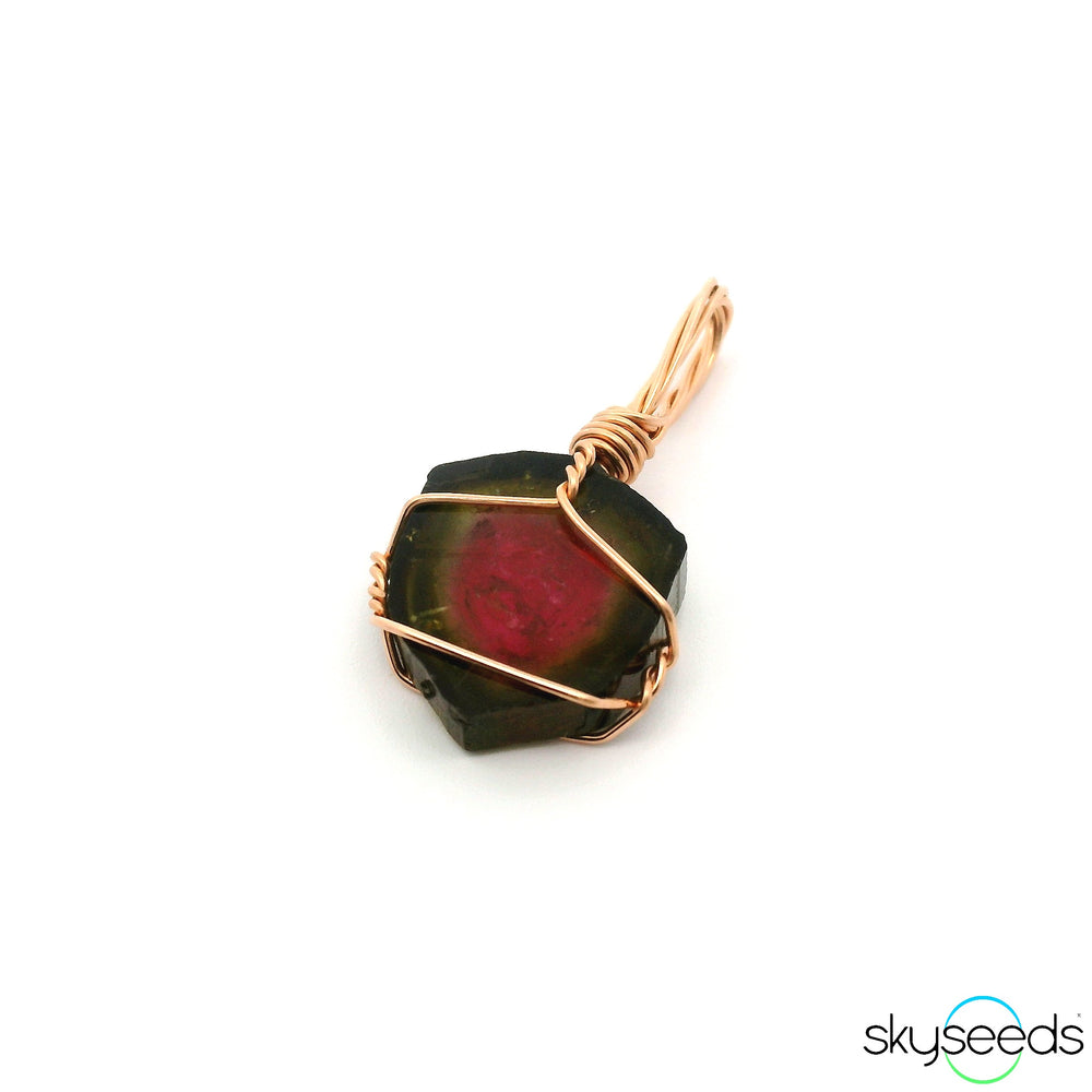 Watermelon Tourmaline - 14kt Rose Gold Filled Pendant