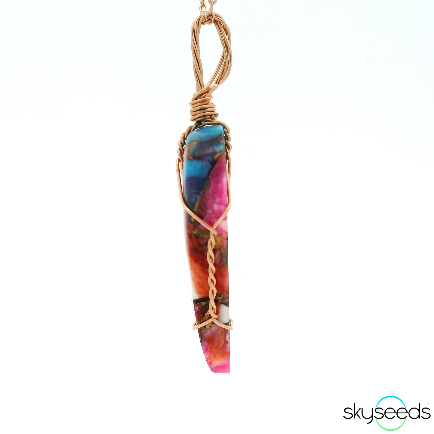 
                  
                    Spiny Oyster Turquoise - 14kt Rose Gold Filled Pendant
                  
                
