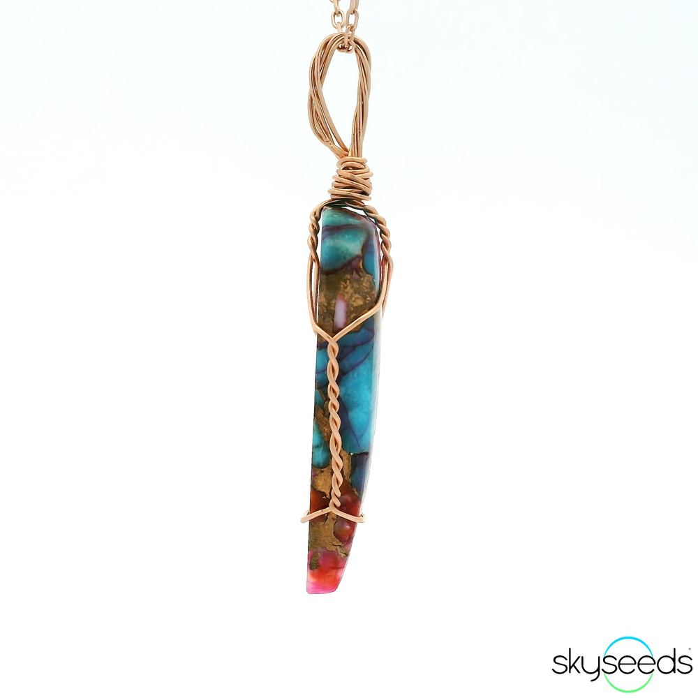 
                  
                    Spiny Oyster Turquoise - 14kt Rose Gold Filled Pendant
                  
                